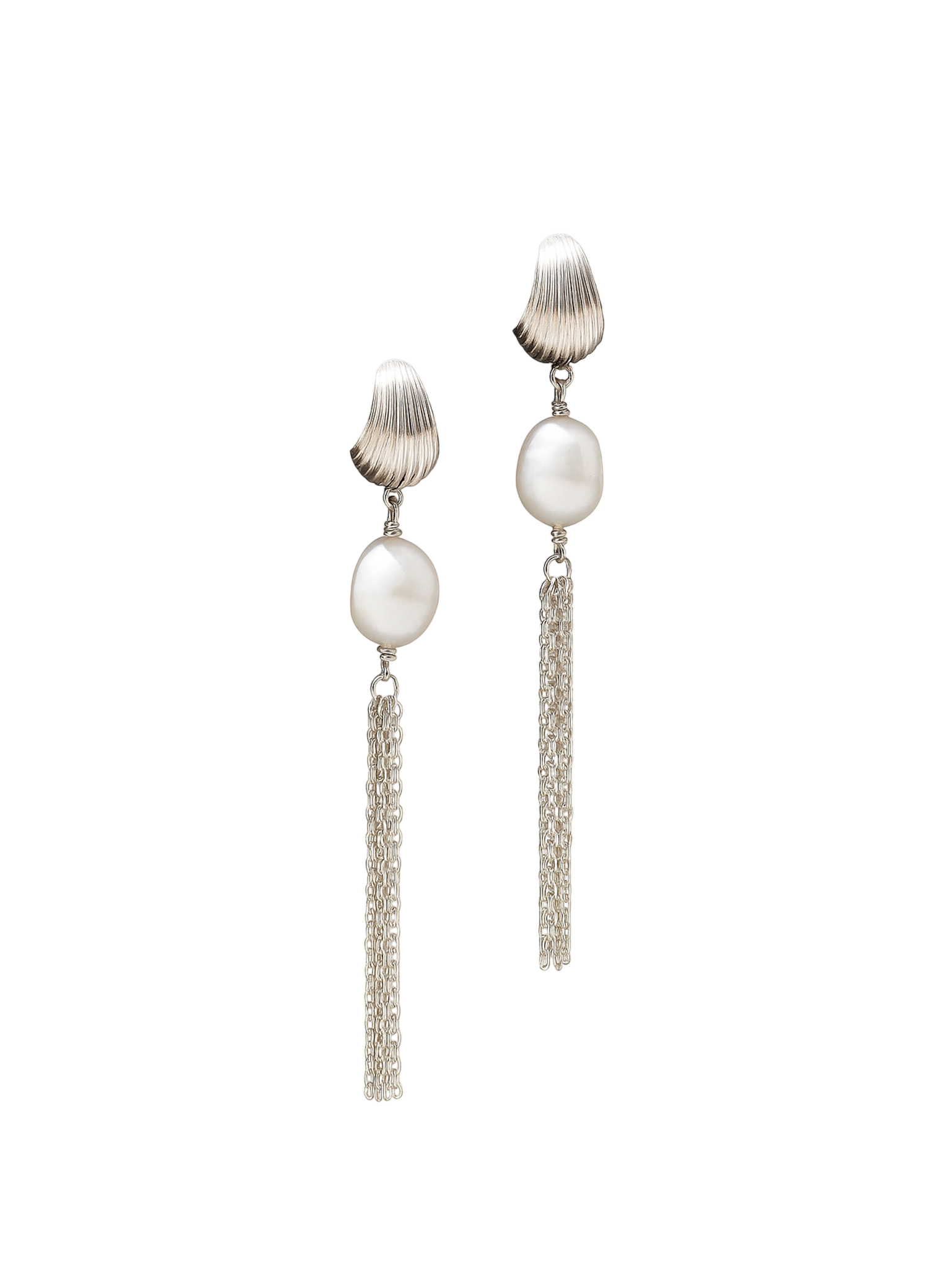 Esme pearl earrings silver